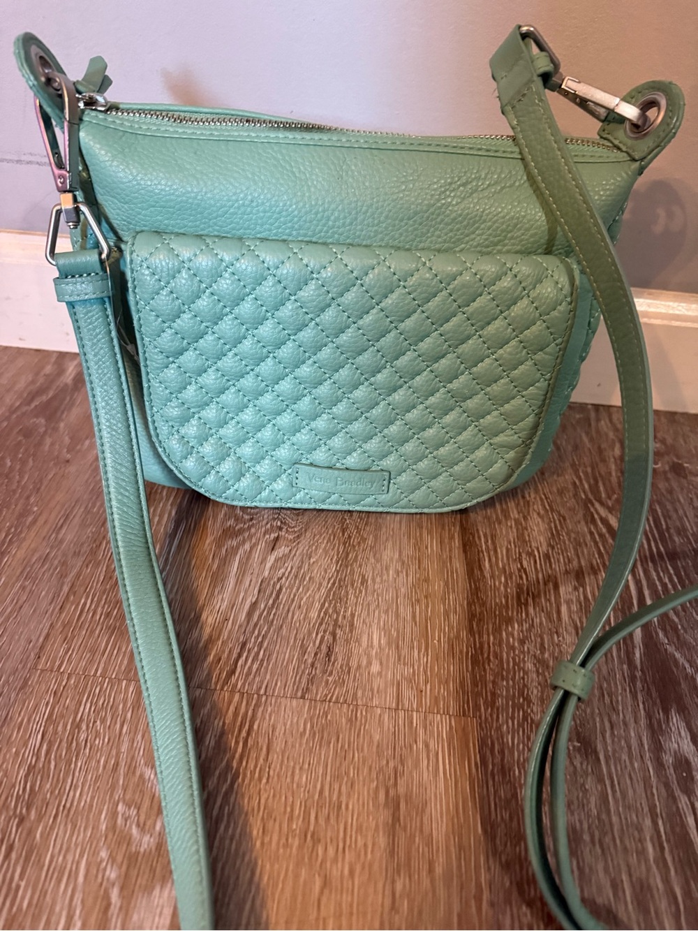 Vera Bradley Mint Carson Quilted Crossbody Bag